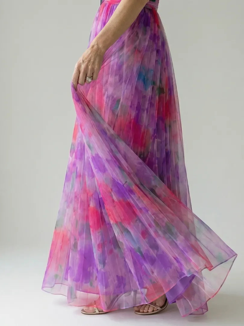 Floral Chiffon Wrap Maxi Dress for Women image 12