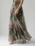 Floral Chiffon Wrap Maxi Dress for Women image 17