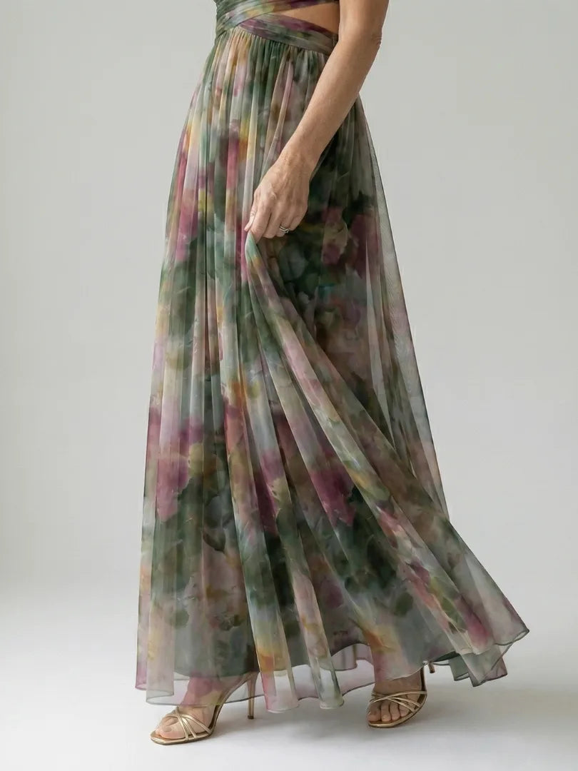 Floral Chiffon Wrap Maxi Dress for Women image 17