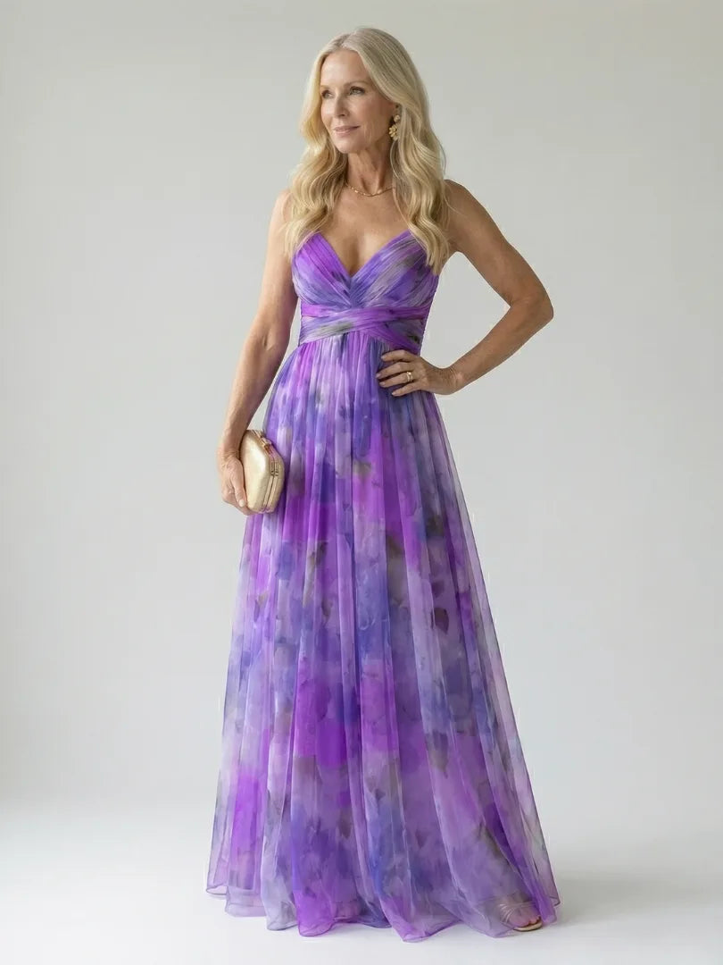 Floral Chiffon Wrap Maxi Dress for Women image 18