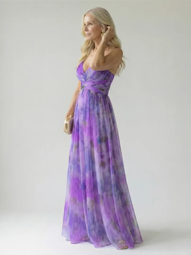 Floral Chiffon Wrap Maxi Dress for Women image 19