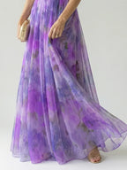 Floral Chiffon Wrap Maxi Dress for Women image 20