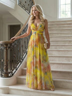 Floral Chiffon Wrap Maxi Dress for Women image 22