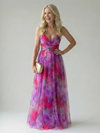 Floral Chiffon Wrap Maxi Dress for Women image 9