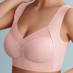 Wireless Comfort Bra with Mesh V-Panel for Women image 10