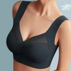 Wireless Comfort Bra with Mesh V-Panel for Women image 11